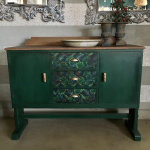 Combination with wood and decoupage