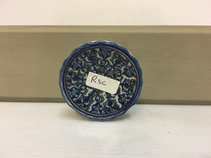 Cream and Green Paisley Knob